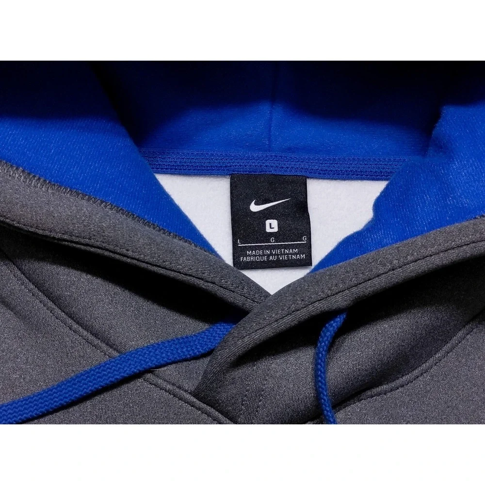 NIKE Men's Therma Heavy Hoodie CI4406 Gray‎ Blue Large L